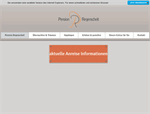 Tablet Screenshot of pension-regenscheit.de